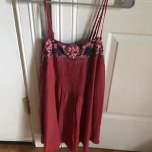 Double skinny strap shift dress